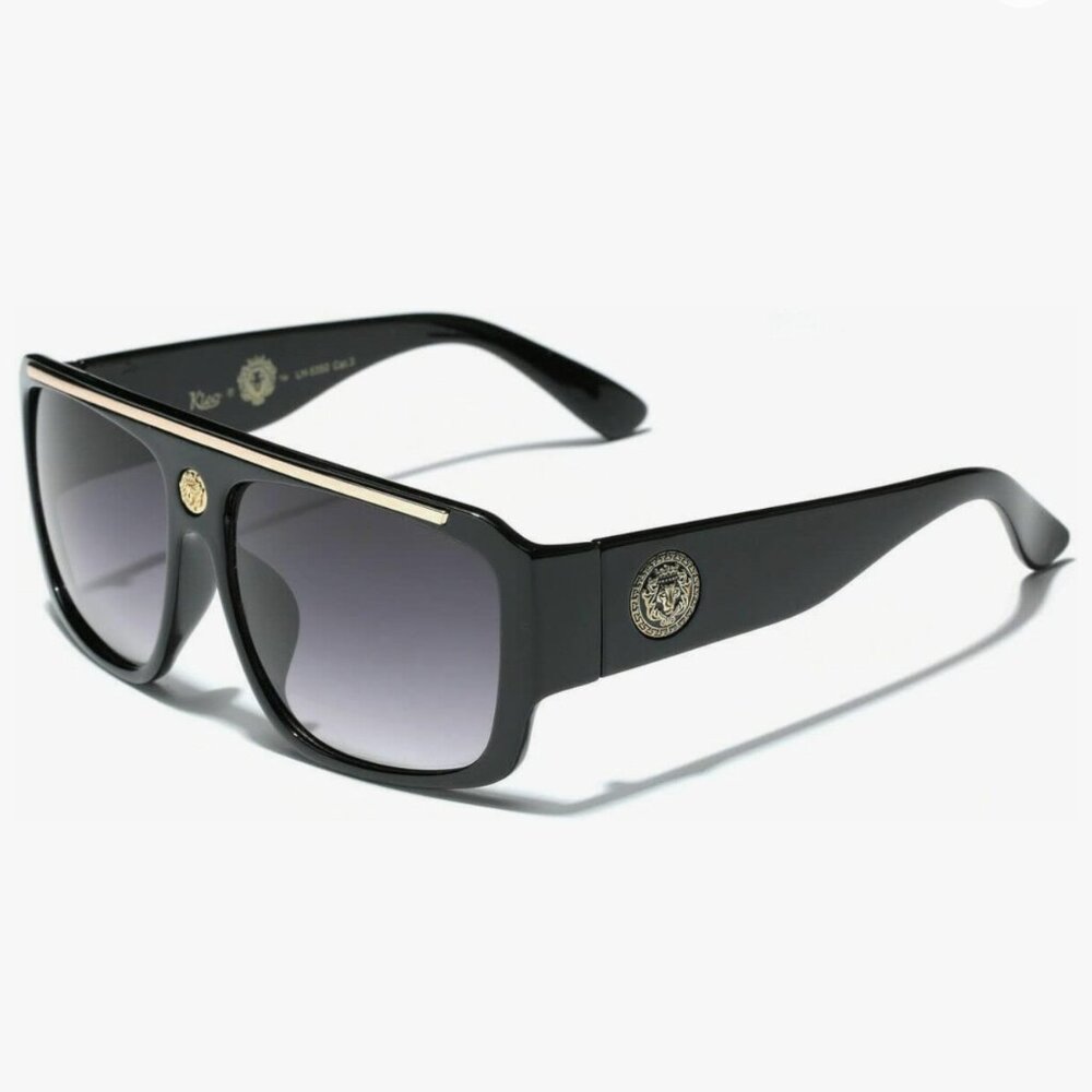 Men Sunglasses‎ Luxury Fashion Designer Retro Black Lens Outdoor Hip Hop Lentes